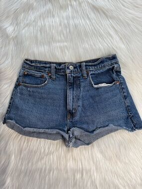 Abercrombie The Mom High Rise Denim Booty Cut Offs